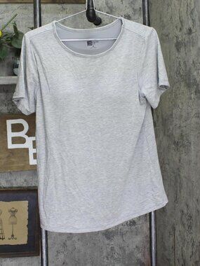 Modern Soul Womens Soothing Jersey Tee with System Bra Heather Mist Gray M